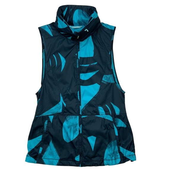 Lululemon Pack It Vest 4 Back Spin Stroke Peacock Blue Black Hooded - Picture 14 of 14